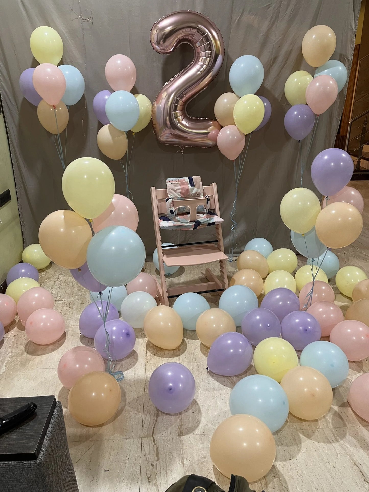 2nd birthday decorations + helium balloons