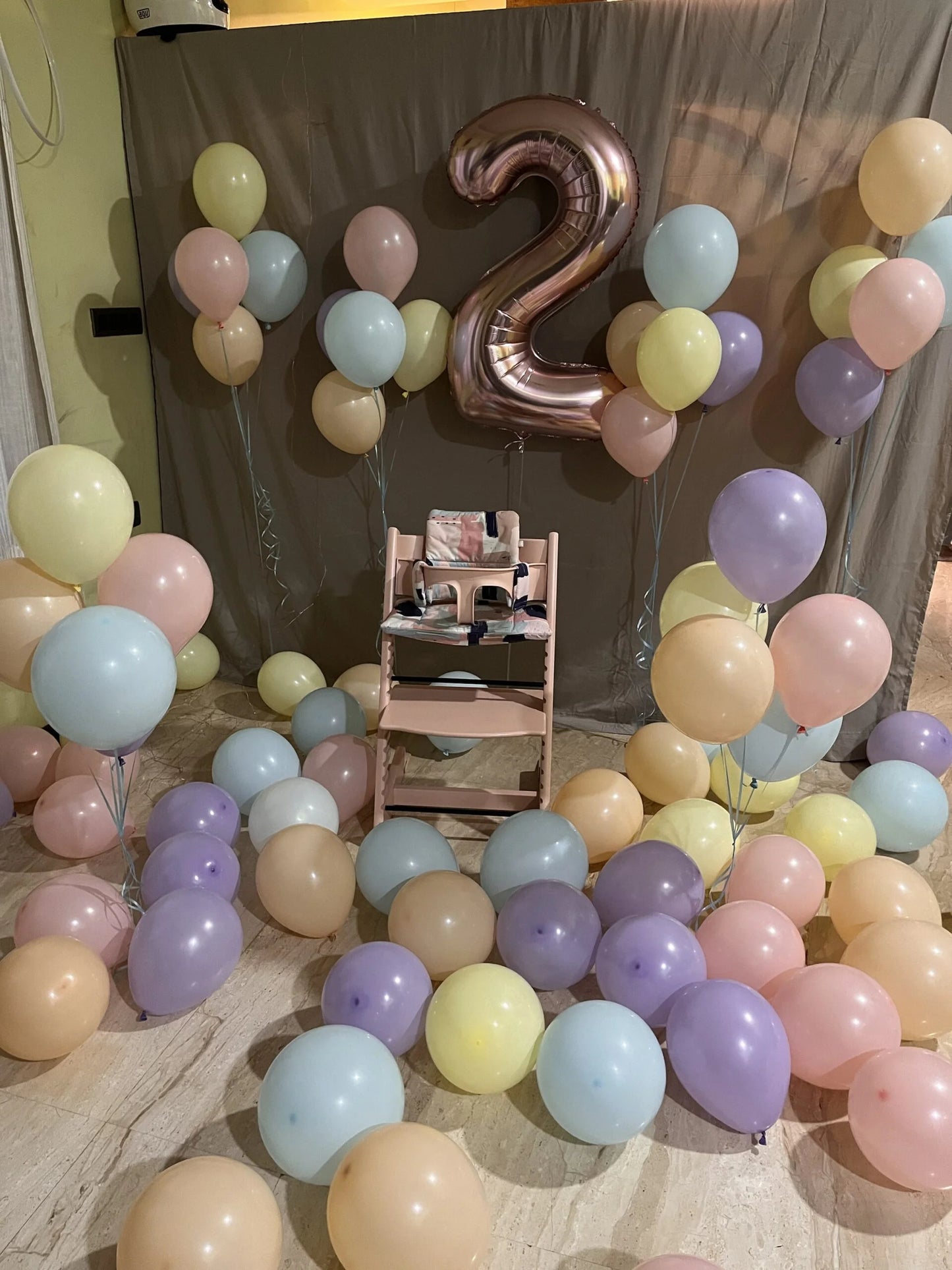 2nd birthday decorations + helium balloons