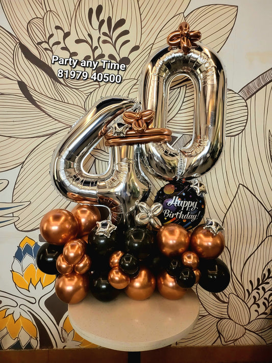 40th balloon bouquet